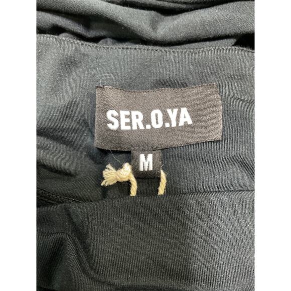 Ser.O.Ya 'Sierra' Black Spandex Top Size M - Picture 4 of 5